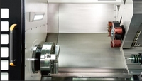 Centre d'usinage CNC de précision haute vitesse QT300, tour horizontal à banc incliné de moyenne capacité, tourelle motorisée à 12 postes FANUC