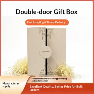 Caja de Regalo de Lujo Personalizada con Doble Puerta, Hecha a Mano, con Tapa Rígida y Bandeja para Empaque Premium - Product Image 3