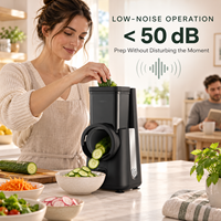 Keuken 5-delige messen Wave Slice kaasrasp met verstelbare snelheid, meerdere maatopties, 5-in-1 elektrische groentesnijder/snijmachine