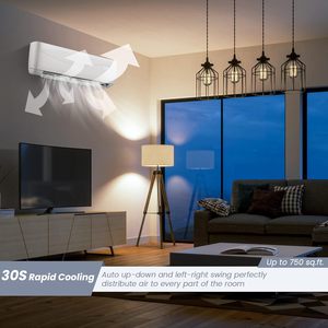 Wall Mounted Mini <strong>Split</strong> <strong>Air</strong> Conditioner 9000Btu 12000 Btu 24000Btu Household Inverter <strong>Air</strong> <strong>Conditioning</strong> <strong>Ductless</strong> AC <strong>Unit</strong> - Product Image 4