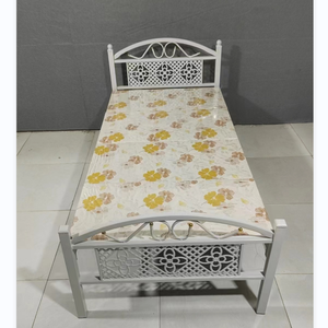 Trung Đông Hot Bán Kim Loại Gấp Giường Thép Đóng Mở Giường Di Động Với Nệm Sắt Cắm Trại Giường - Product Image 2