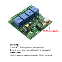 Module de relais WiFi EweLink 85-250V 4 canaux, auto-bloquant, interverrouillage, télécommande RF, module WiFi intelligent, tension maximale 220V