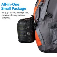 Ensemble de cuisine compact Wisteria pour camping en plein air, kit de cuisson tout-en-un, réchaud à gaz pliable, pot en aluminium et acier inoxydable