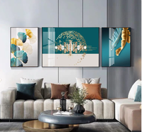 HD 3-Paire Cristal Porcelaine Peinture Salon Suspendu Image Impression Mur Art Œuvres Nature Morte Impression sur Toile
