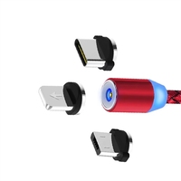 Cable USB Magnético 3 en 1 para Teléfono Móvil, Carga Inteligente de 360 540 Grados, 2A 3A 5A