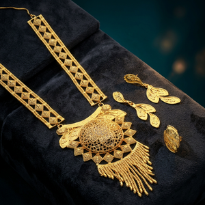 Collares de Moda al por Mayor, Chapados en Oro de 14K, 18K y 24K, Estilo Dubái, Juego de Joyería Turca, Diseño Tradicional Turco - Product Image 4