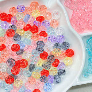 Cuentas de Acrílico Transparente con Forma de Galleta y Agujeros Rectos, Materiales al por Mayor para Pulseras Hechas a Mano y Dijes para Teléfonos - Product Image 1
