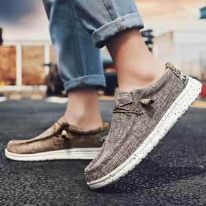 2025 nuevo MC malla transpirable ligero Oem tipo venta al por mayor moda Slip On barco personalizado lona zapatos para caminar hombres fabricante