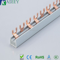 Barres de connexion électriques en cuivre de type fourche/Type U, bornes universelles pour disjoncteurs MCB