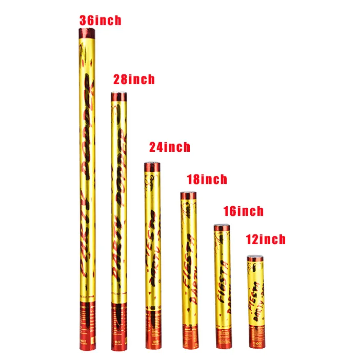 Pernikahan 12-36 Inci Pistol Popper Pesta Mawar Emas Meriam Confetti