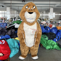 Costumes de mascotte Lion Performance Wear 2,2m 2,6m pour adultes, gonflables, longs et fourrés, pour la location d'événements