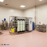 Système de filtration par osmose inverse industriel 2000 LPH avec pompe PLC et réservoir sous pression pour la production cosmétique, traitement des eaux usées à faible TDS