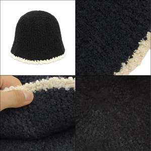 Uncle Stubble Bucket Hat Fleece Warm Winter Women's Fisherman Hat Camel Black Off White - Product Image 3