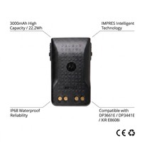 Baterai Isi Ulang Motorola PMNN4502A IMPRES 2 Li-ion 3000mAh untuk DP3441e DP3661e XiR E8608i Walkie Talkie IP68 Tahan Air