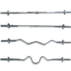 Sıcak satış 50kg 120cm 47 "süper kıvırmak EZ dambıl halter bar yıldız yaka ile - Product Image 4