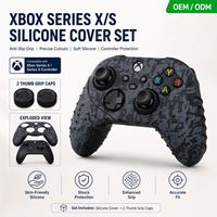 Casing Silikon Pengontrol LA untuk ONE S Wireless Gamepad, Penutup Pelindung Anti Selip dengan Rocker Cap Play