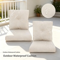 Housse de coussin de siège de canapé deux places sur mesure pour jardin, coussins d'extérieur imperméables personnalisés pour chaise de patio, coussin de dossier