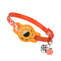 Nouveau collier de sécurité détachable pour chat compatible AirTag avec support de traceur intégré, breloques mignonnes et élégantes, en plastique léger