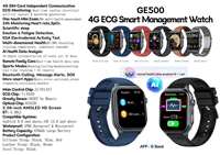 Reloj Inteligente GE500 4G con SIM Nano, ECG, Frecuencia Cardíaca, Oxígeno en Sangre, Monitor de Salud y Ejercicio, Estado de Ánimo, Salud Femenina, Monitorización del Sueño
