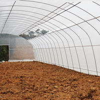 Serre préfabriquée Baolida à arche simple, grande envergure, 8x30m, hauteur de toit 2,8m, barres de 48mm de diamètre, type tunnel polyvalent