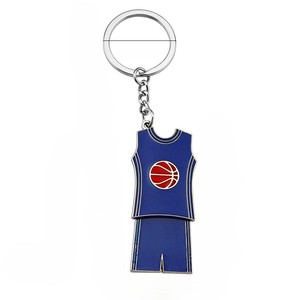 Porte-clés en métal OEM EDM DEMO Sport, thème basketball : panier de basket, terrain de basket, <span class=keywords><strong>maillot</strong></span> de basket, souvenirs pour les fans de club - Product Image 2