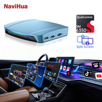 NaviHua Video Box Auto Wireless Carplay Portable 8GB 256GB Youtube Netflix Playstore Nouvelle mise à niveau Dernier Android 15 Boîte AI pour voiture
