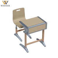 Ensemble de mobilier scolaire moderne et écologique, réglable en hauteur, durable, pour une seule personne, avec bureau, chaise et tiroir, pour salle de classe et chambre