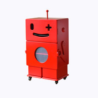 Meja Samping Robot Modern, Meja Sudut, Kabinet Samping Sofa, Meja Nakas Penyimpanan, Kabinet Pajangan Seni Kreatif, Kabinet Dekoratif