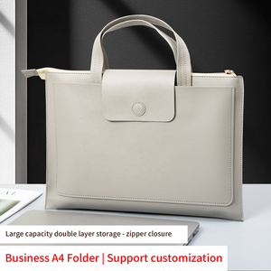 Customized A4 PU Leather UV Printed Business File <strong>Folder</strong> with Laptop Sleeve Multi-Pocket <strong>Portfolio</strong> Bag for Office Fast Shipping - Product Image 5