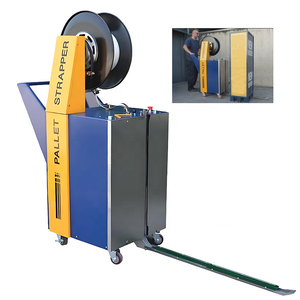 מכונת קשירה אנכית ניידת למחצה אוטומטית מדגם DBA-1300A לאריזת משטחים וקרטונים מ-PP/PET למכירה - Product Image 1