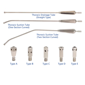 Tubo de succión para toracoscopio, tubo de succión y lavado, cabezal flexible recto/curvo, dispositivo de succión, instrumentos quirúrgicos - Product Image 1