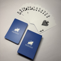 Cartes de poker en plastique imperméables personnalisées en gros, professionnelles, 32/54 cartes, logo personnalisé, PVC, Arabie Saoudite, Koweït, Qatar