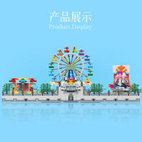 Pour 11022 Grande Roue de Parc d'Attractions en Plastique ABS, Ensemble de Briques de Construction Éducatif de 5220 Pièces à l'Échelle 1:8, Jouet Modèle pour 14 Ans et Plus