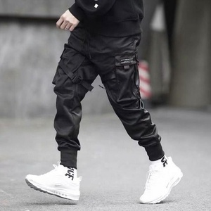 Hot Ribbons <strong>Harem</strong> Joggers Men Cargo Streetwear Hip Hop Casual Pockets Track Pants Male Harajuku Fashion <strong>Trousers</strong> - Product Image 1