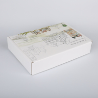 Caja de Envío Personalizada al por Mayor con Impresión Morada en Ambos Lados y Logotipo, Caja de Embalaje de Papel Corrugado con Impresión a Color