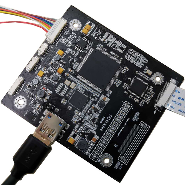 Displaylink board USB input for signal and power LVDS / eDP output