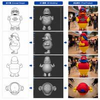 Costume gonflable pour publicité en plein air, clown canard gonflable, costume de personnage ambulant, costume gonflable personnalisé