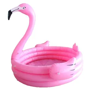 Hot selling customized inflatable Flamingo swan swimming pool floating seat