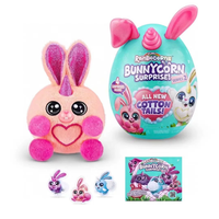 Vente en gros de jouets œufs surprise Rainbocorns Zuru authentiques, peluches lapin, poupées en peluche pour enfants, cadeaux de Pâques, anti-stress