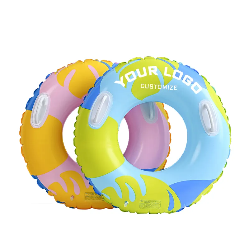 أنابيب سباحة قابلة للنفخ مصنوعة من مادة الكلوريد متعدد الفينيل مخصصة من المصنع شكل دائرة تُستخدم كعلبة للسباحة ألعاب أنابيب مائية للبالغين