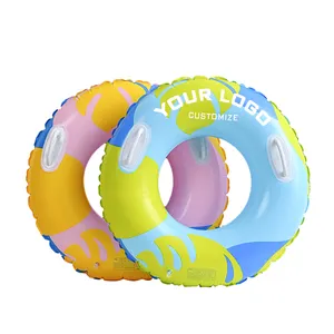 Factory Customize PVC Inflatable Swim Ring Donut Swimming Pool Tube Pool Floats For Adults Water Tube Toys