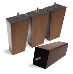 Pieds de remplacement pour meubles en bois massif de style Mid-Century, robustes, faciles à installer, pieds ronds pour usage domestique - Product Image 5