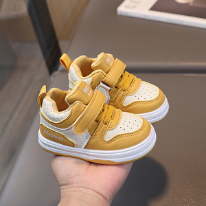 Yeni tasarım beyaz çocuk yüksek üst Sneakers moda renkli çocuklar için ayakkabı erkek toptan rahat bebek kız ayakkabı sonbahar - Product Image 6