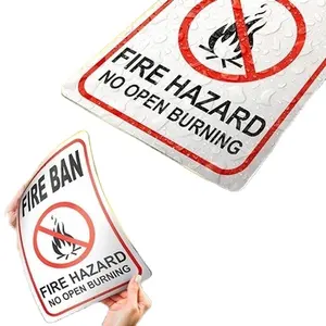 Securun 2024制造商工厂批发高能见度优质铝防火禁令，无开口燃烧火灾危险标志