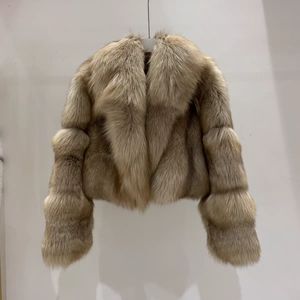 2025 giacca corta da ragazza con <span class=keywords><strong>pelliccia</strong></span> di volpe naturale personalizzata da donna in vera <span class=keywords><strong>pelliccia</strong></span> di volpe - Product Image 4