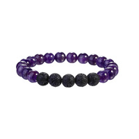 Cadeau de bracelet de diffuseur d'huile essentielle d'aromathérapie de perle de pierre naturelle de 8mm