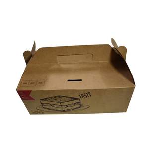 Cajas de embalaje de papel kraft de buena calidad, embalaje negro de hamburguesa, caja de almacenamiento de comida personalizada para llevar - Product Image 2
