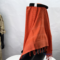 Keffieh à franges orange néerlandaises personnalisées des deux côtés nouvelle écharpe à usage saoudien koweït Shemagh pour hommes