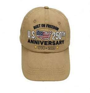 Gorra de Béisbol Bordada con el Logotipo del 250 Aniversario de EE. UU. 1776-2026, Bandera Patriótica Americana, Ajustable, de Algodón Lavado, para Hombre y Mujer - Product Image 4