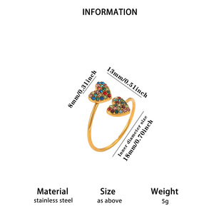 Anillo Ajustable para Mujer, Estilo Instagram, Minimalista, de Alta Gama, Chapado en Oro, de Acero Inoxidable, con Diseño de Anillo Abierto, para el Dedo Índice - Product Image 6